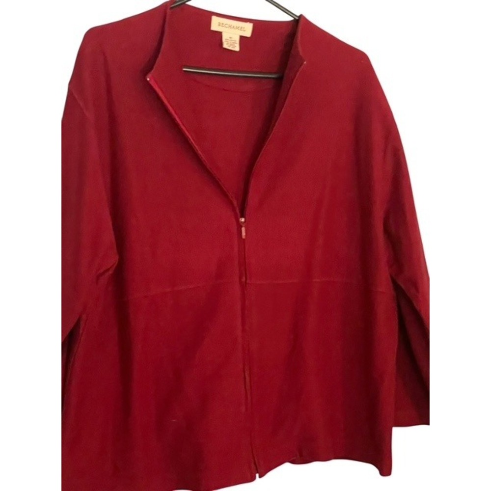 Bechamel Womens Vintage Red Full Zip Cotton Blend Jacket Size XL